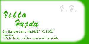 villo hajdu business card